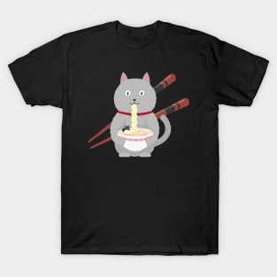 Cat Eating Ramen T-Shirt